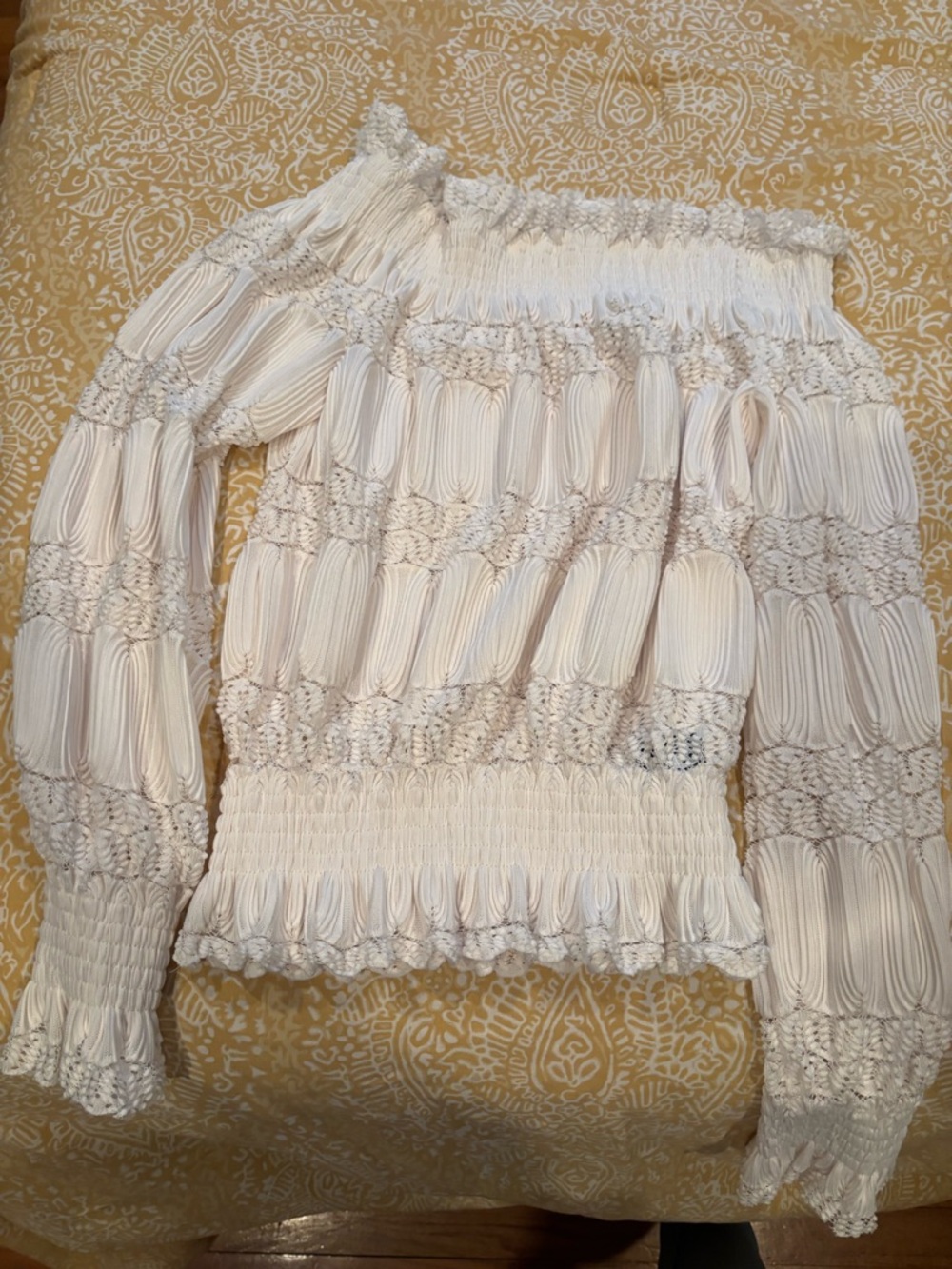 Women's Off-Shoulder Smocked Blouse.